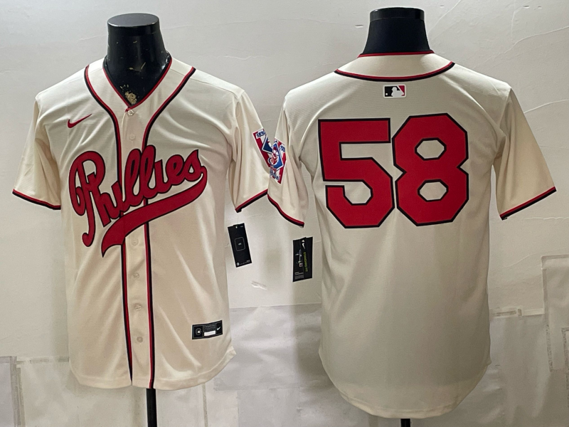 Men 2026 Philadelphia Phillies #58 cream Game Nike MLB Jersey 082600->philadelphia phillies->MLB Jersey